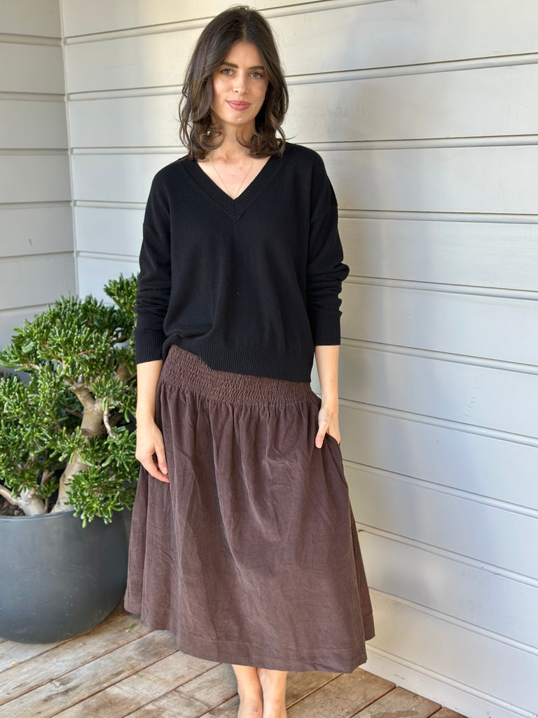 lola skirt - chocolate cord Apparel