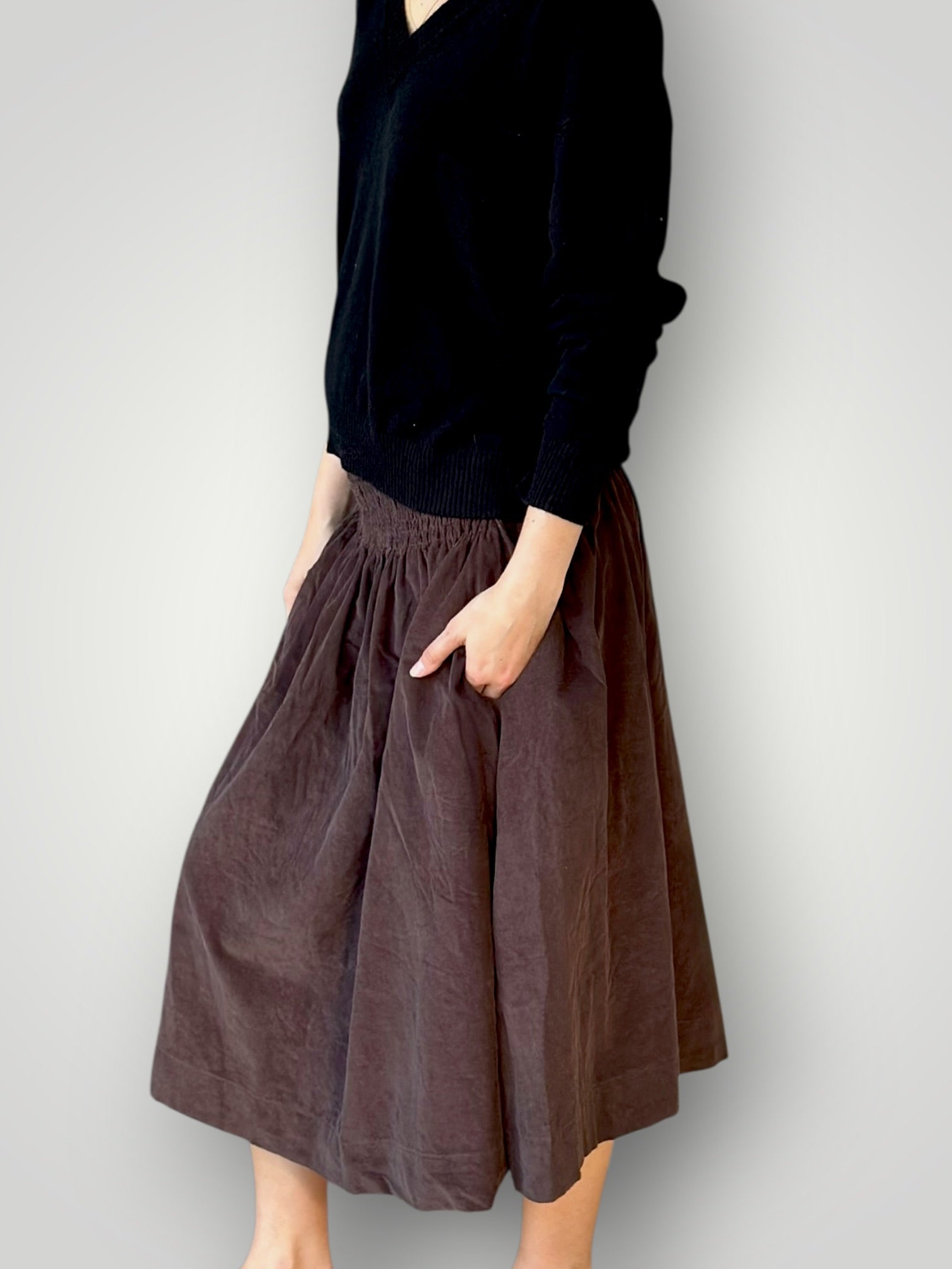 lola skirt- chocolate cord Apparel