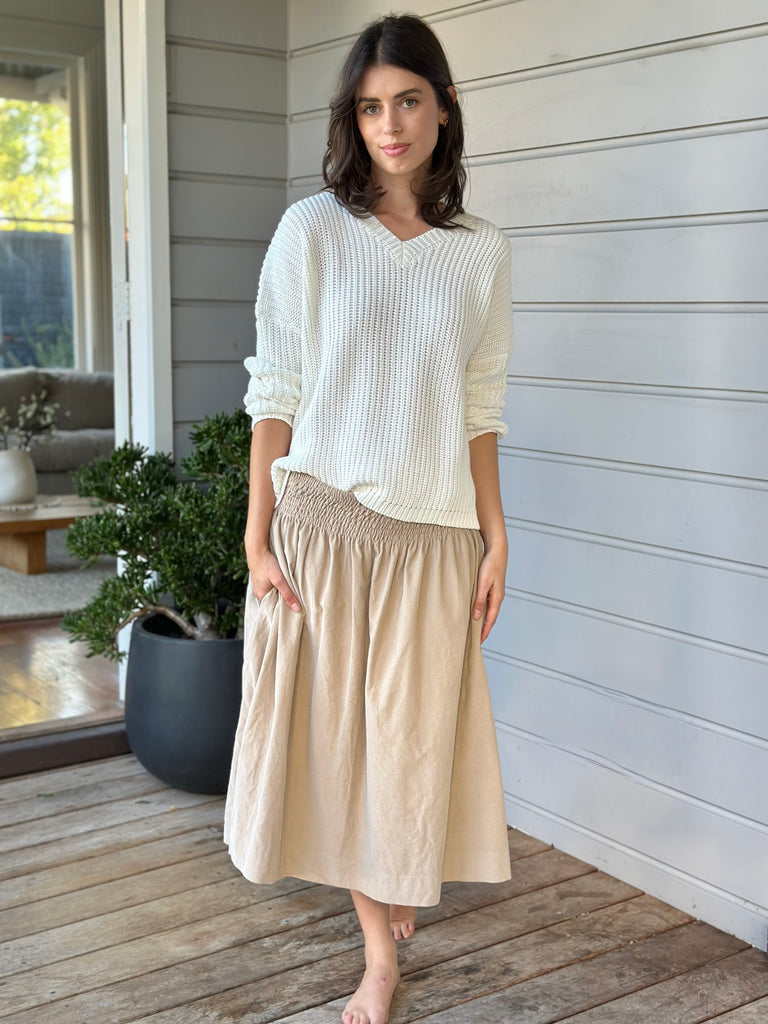 lola skirt - buckwheat cord Apparel