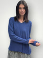 georgia v neck ribbed - denim General