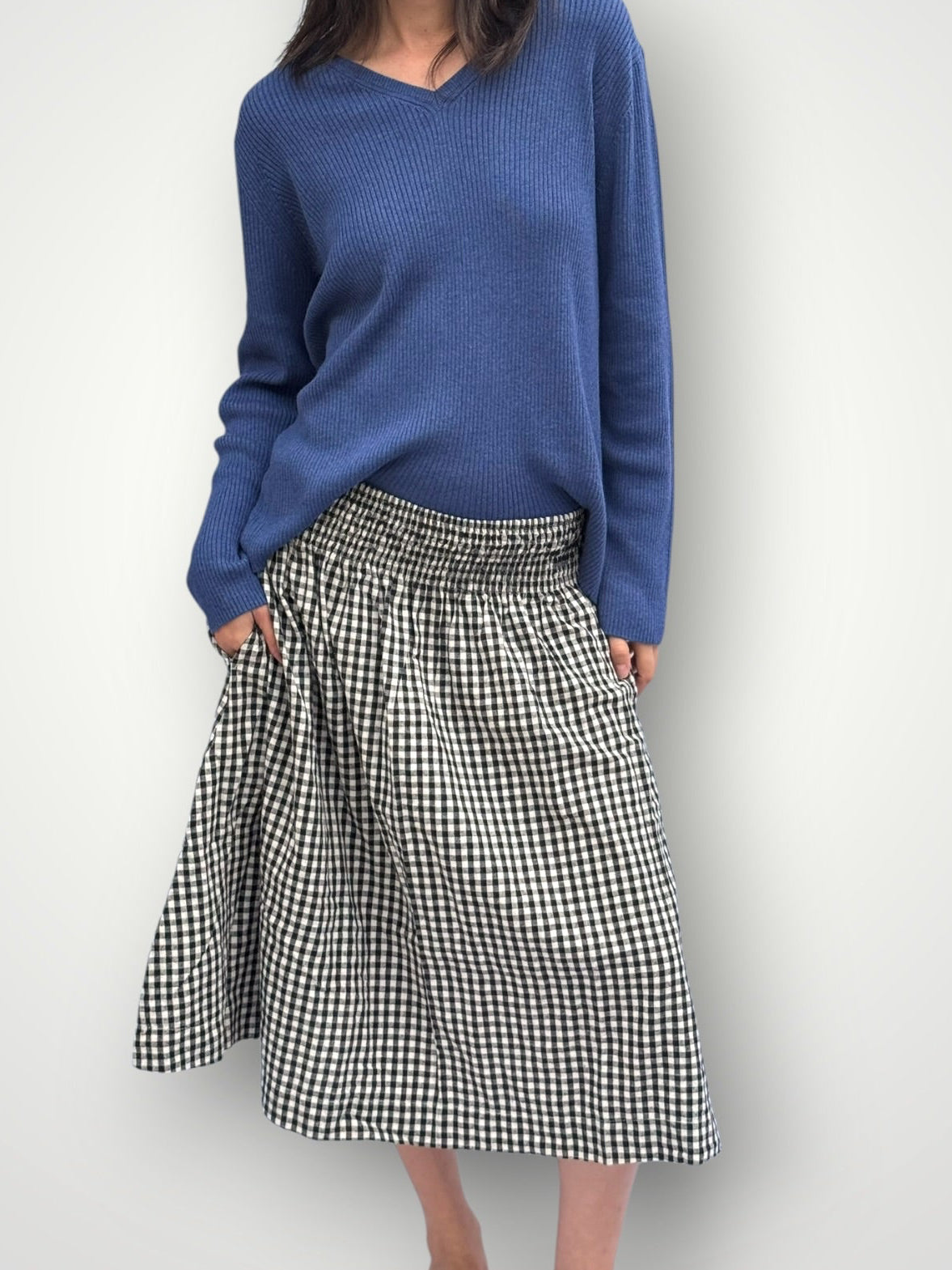 lola skirt -winter black gingham Apparel