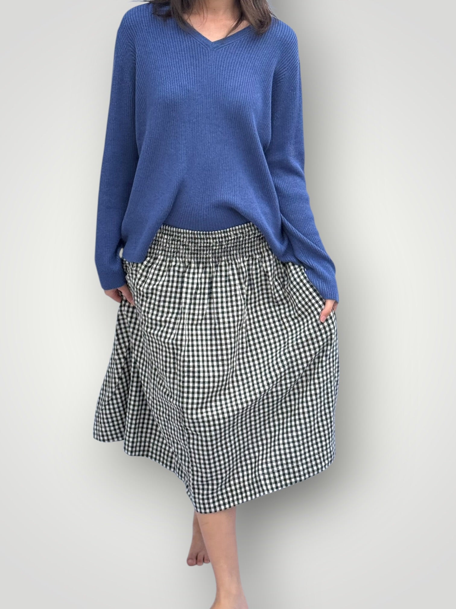lola skirt -winter black gingham Apparel