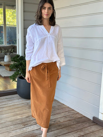 anthea skirt - caramel cord Apparel
