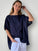 sammy top - navy linen Apparel