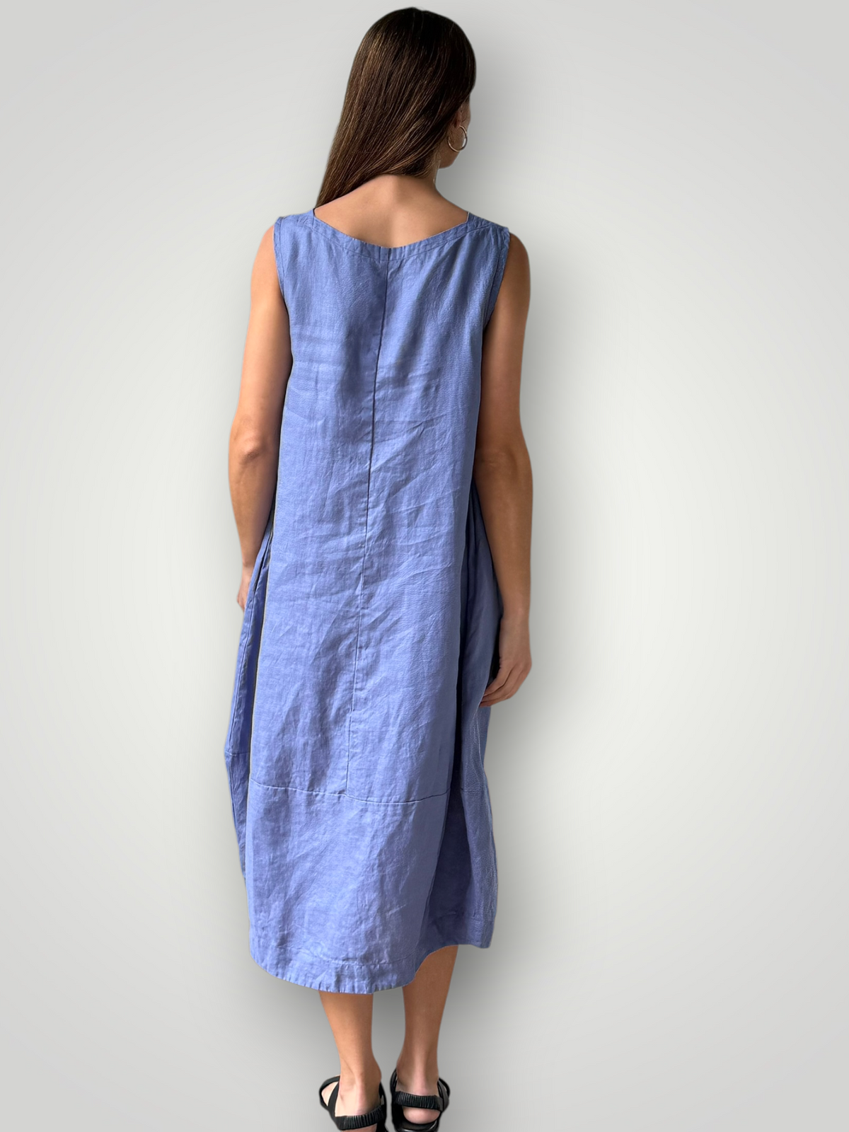 adele dress- cornflower linen Apparel
