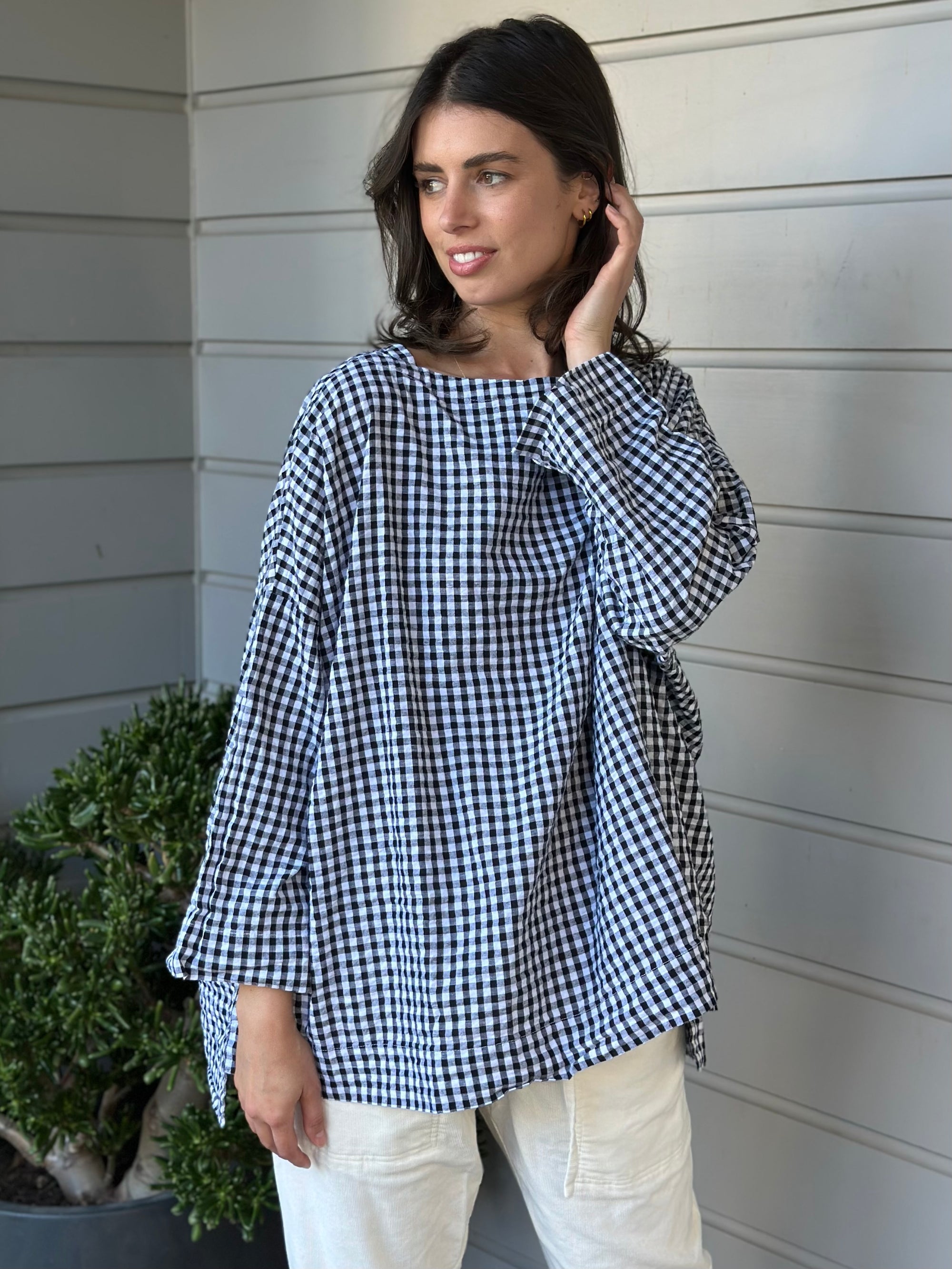 avril top - black /white gingham Apparel