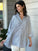 megan shirt -charcoal stripe linen Apparel