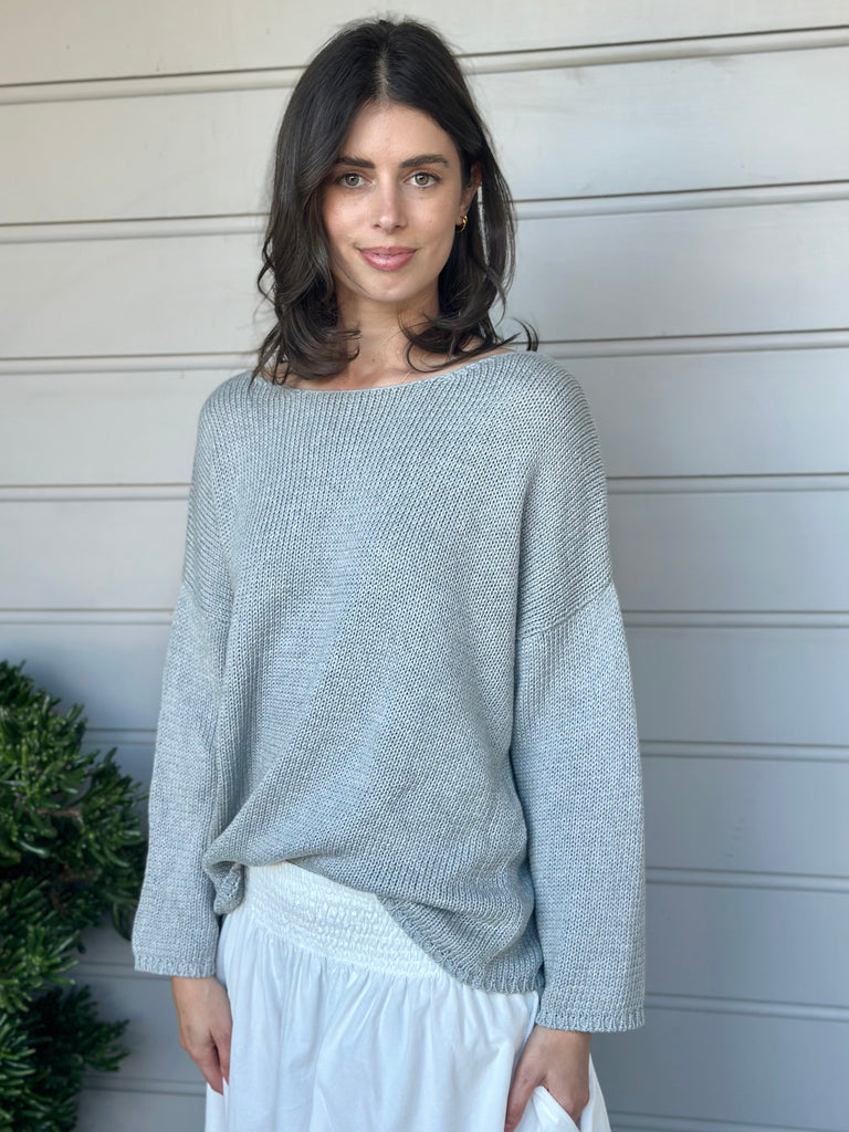 ashton jersey - pebble grey cotton Apparel
