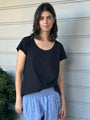 charlie tee - black cotton Apparel