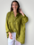 aiden boyfriend shirt -olive linen Apparel