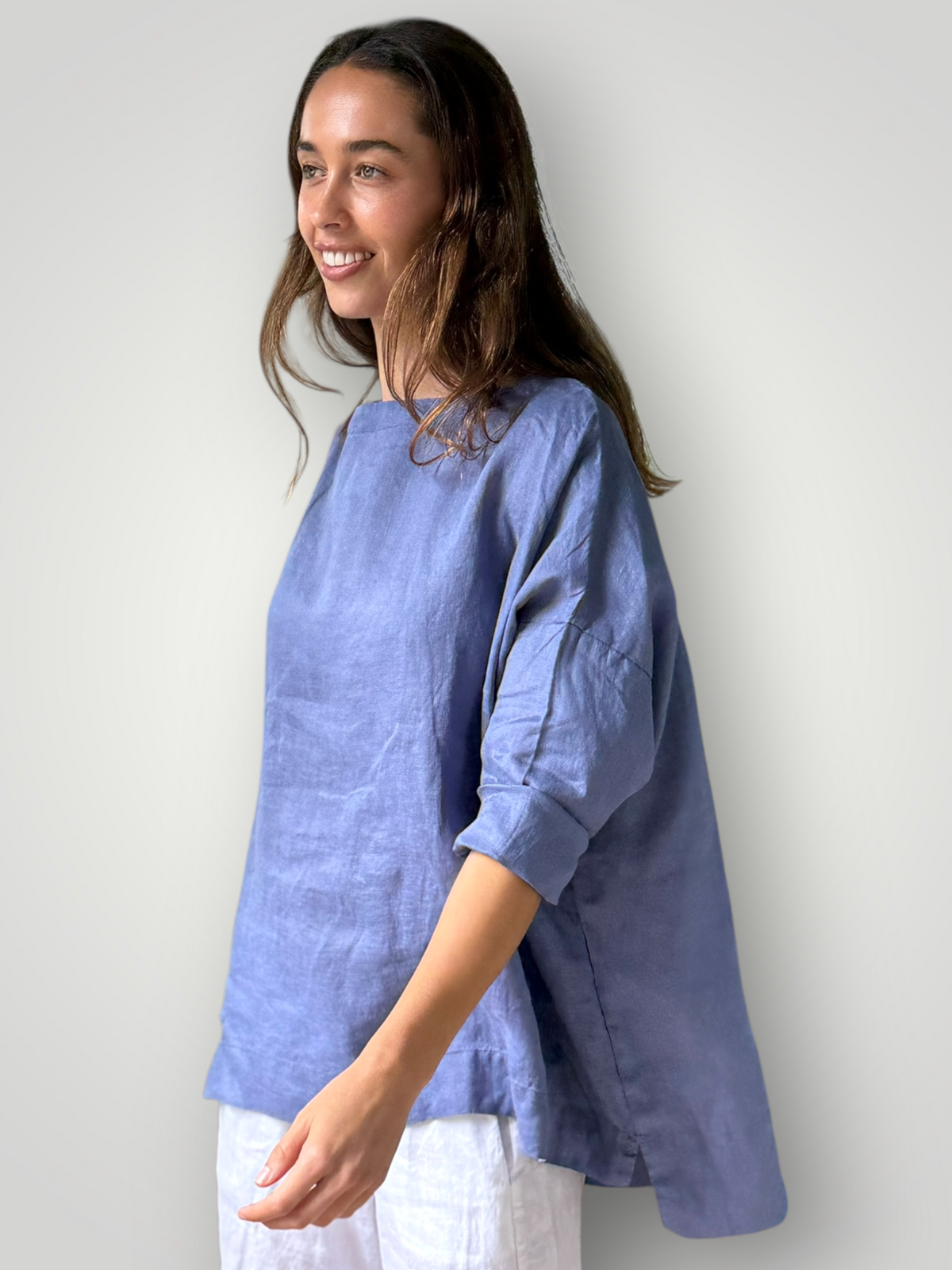 avril top - cornflower linen Apparel
