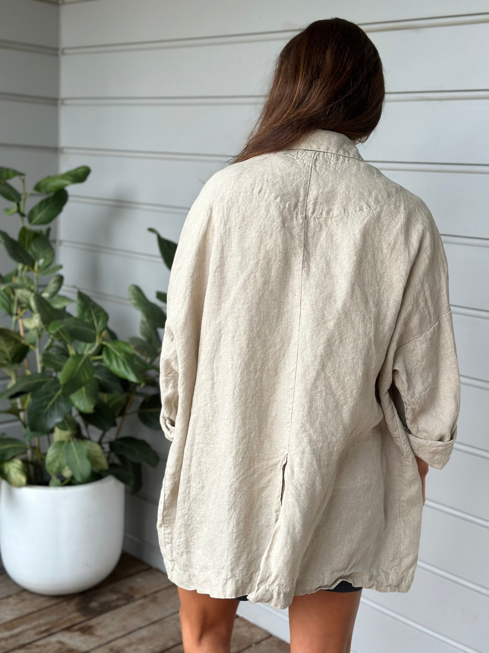 albert blazer -natural linen Shirts  