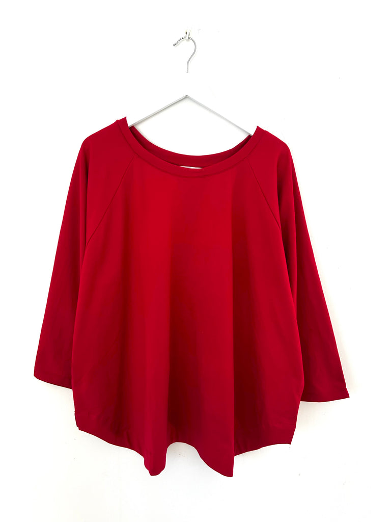 charlotte top-red jersey knit Apparel
