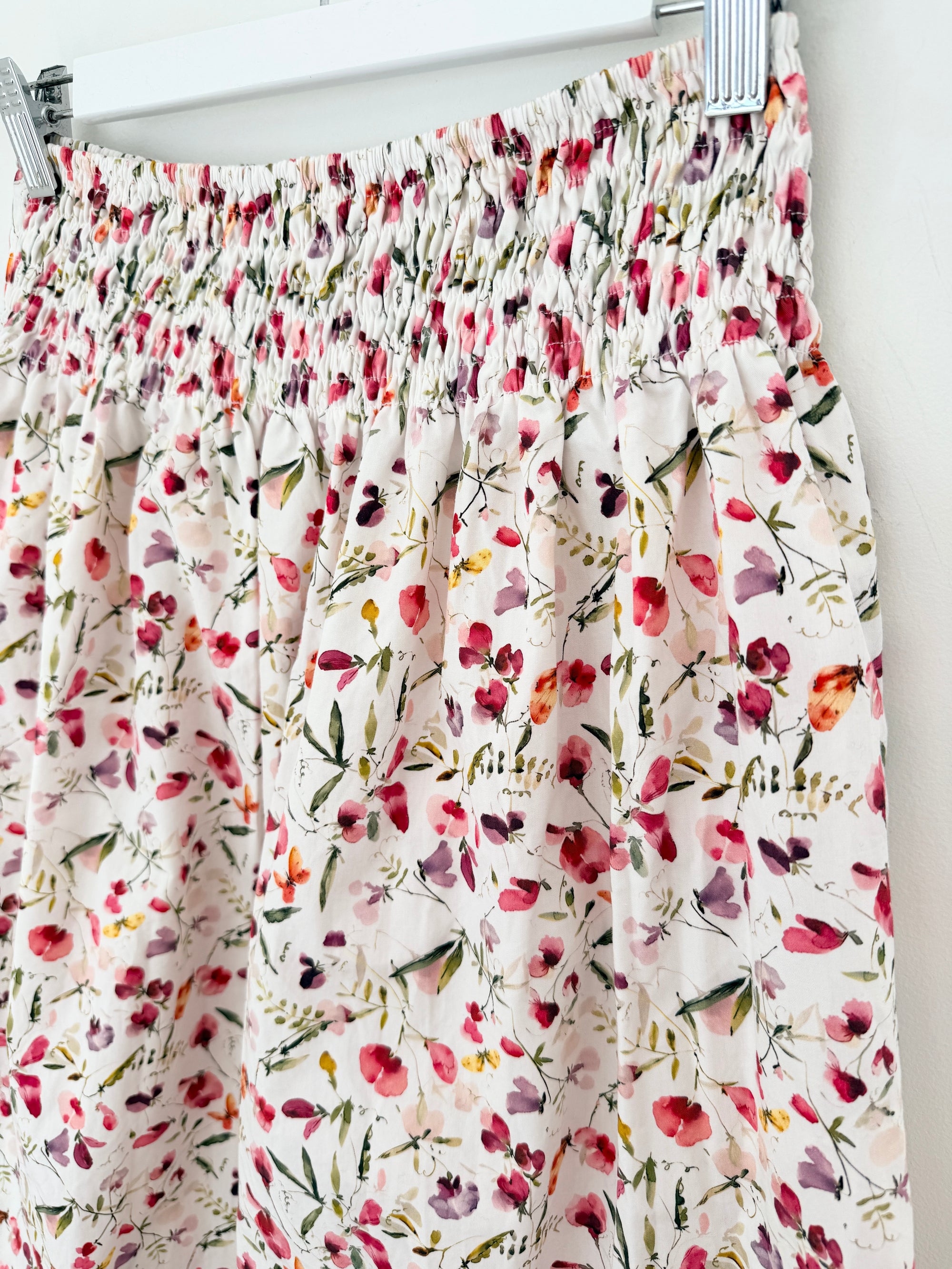 lola skirt - watercolour floral cotton