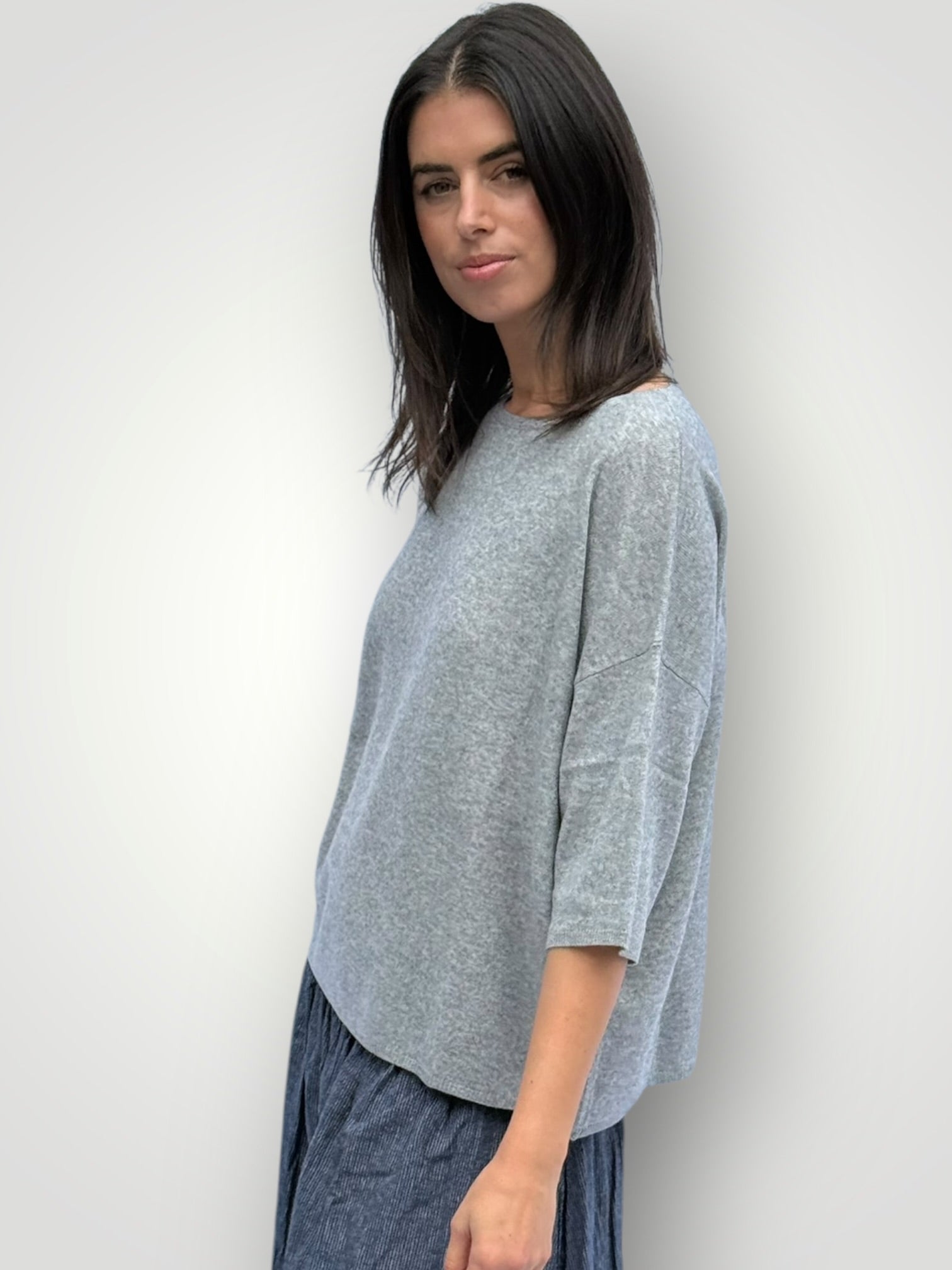 alexia cashmere top-soft grey General
