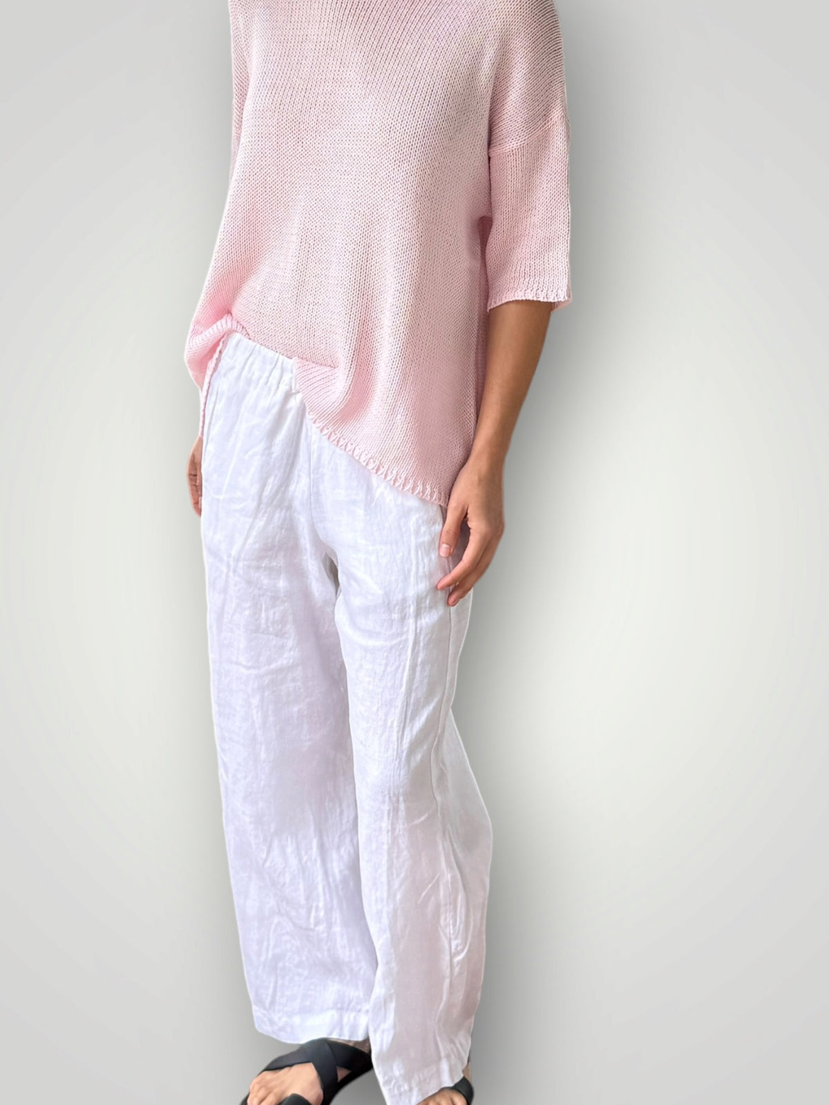 georgia pants- white linen