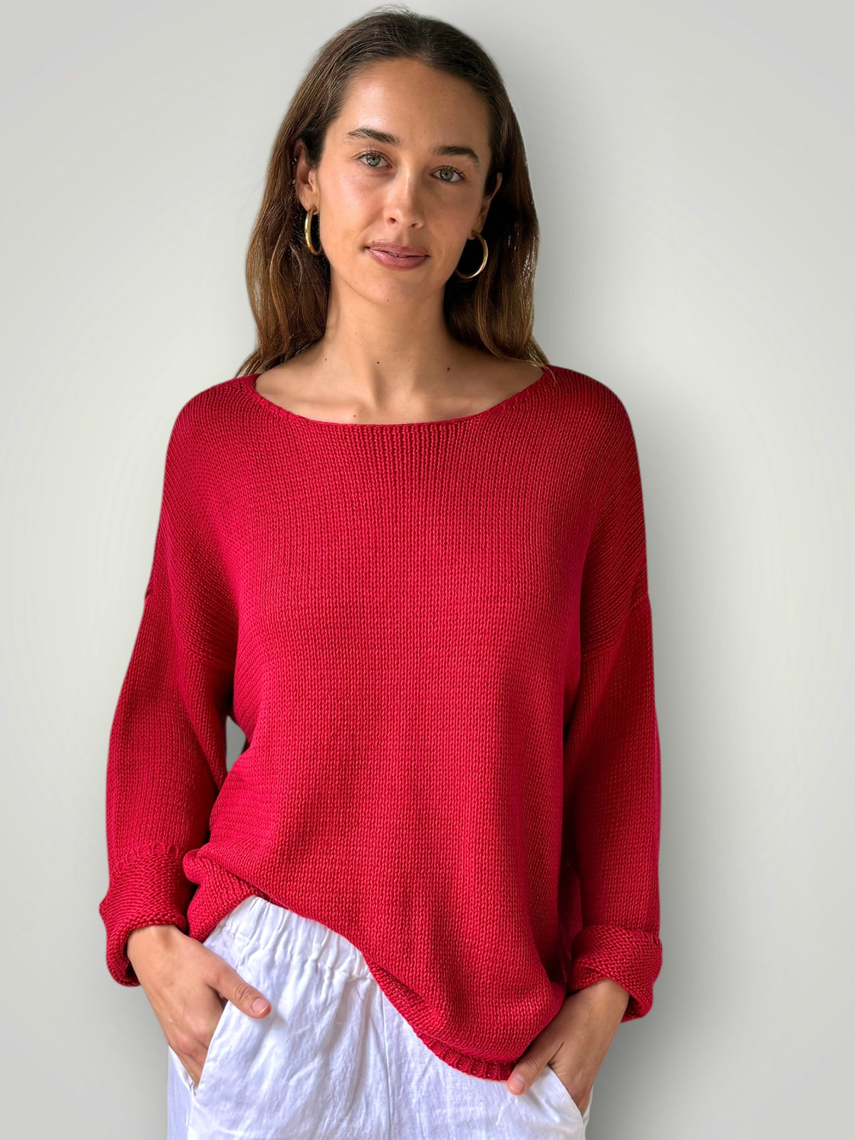 ashton cotton jersey - red Apparel