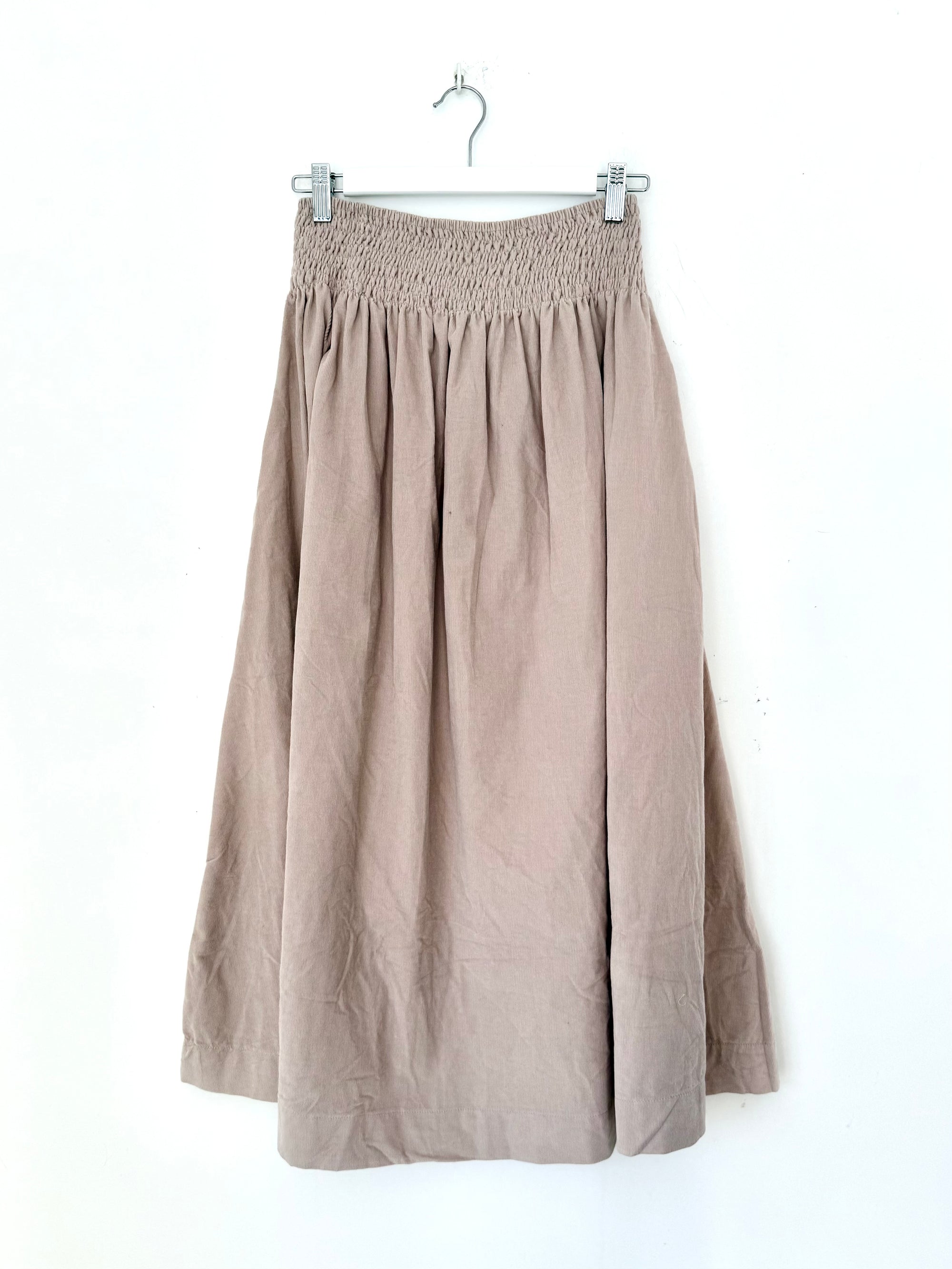 lulu skirt - almond cord Apparel
