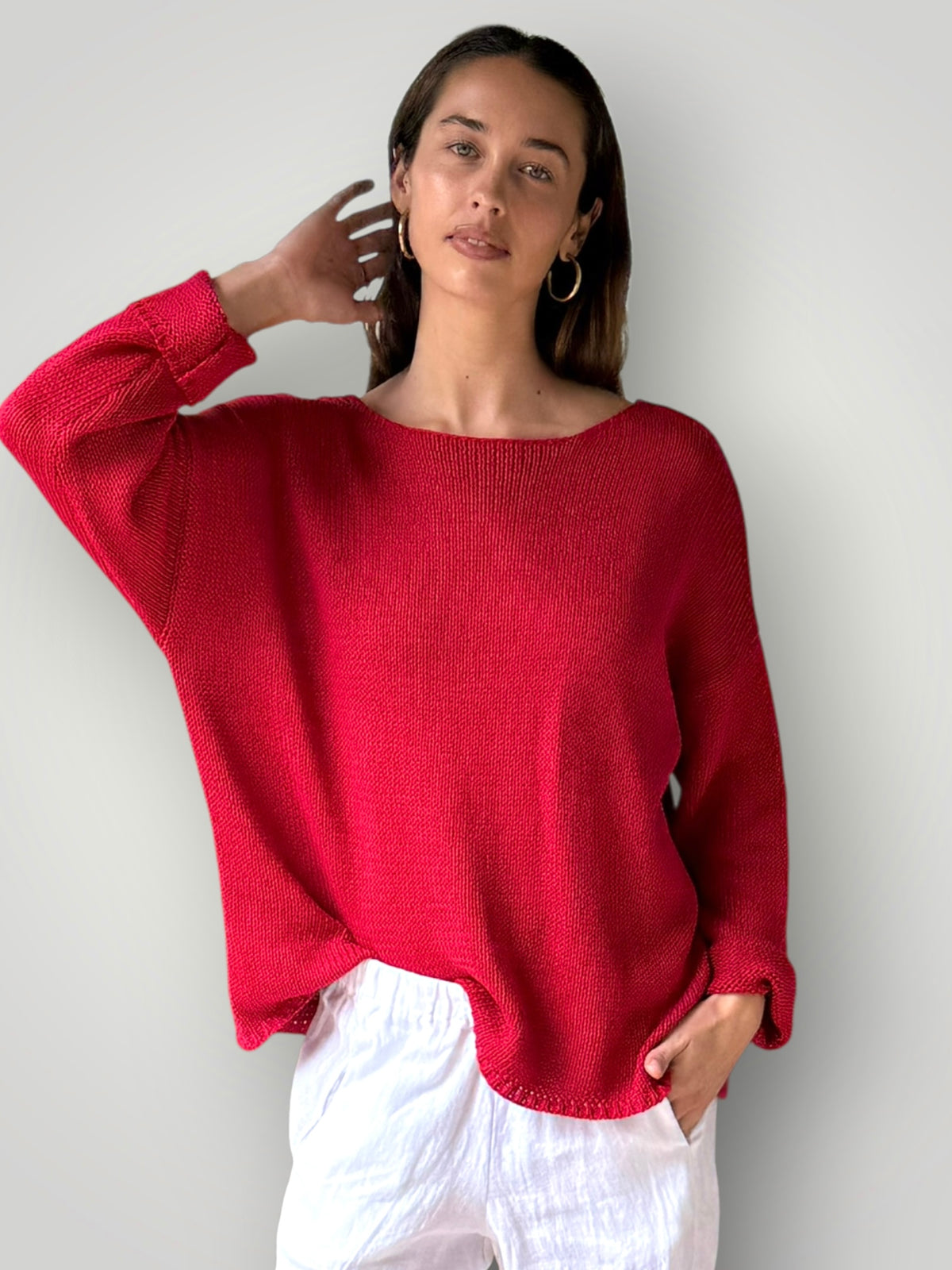 ashton cotton jersey - red Apparel