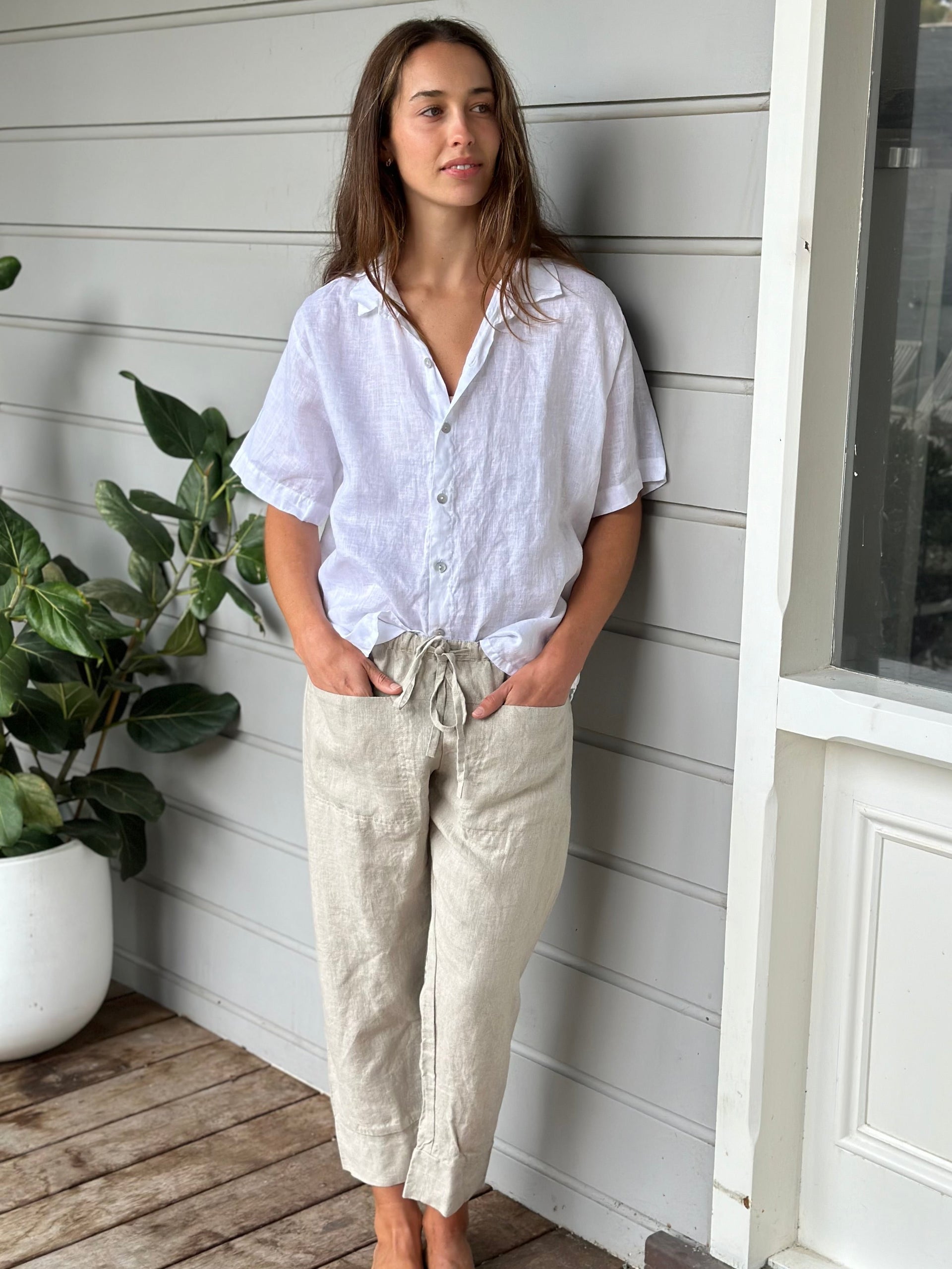 Darcy Linen Pants - Mint