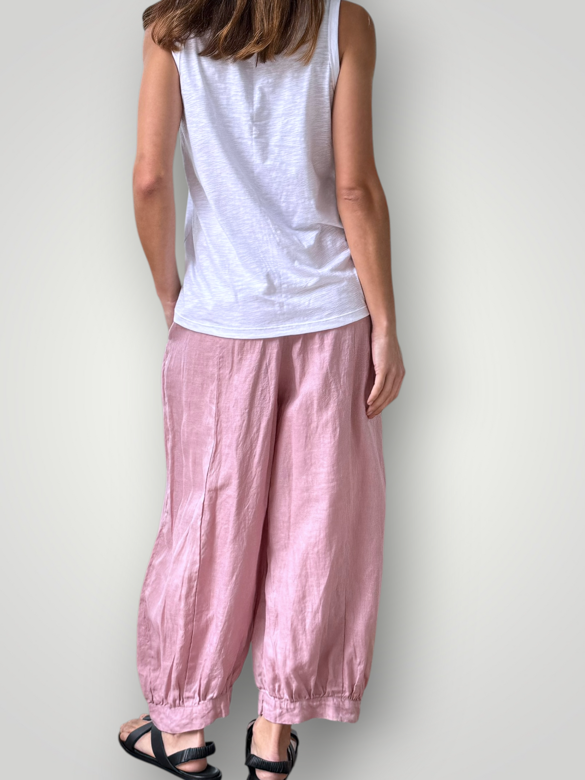 jackie pants - dusty rose linen Apparel
