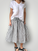 lola skirt - navy stripe linen Apparel