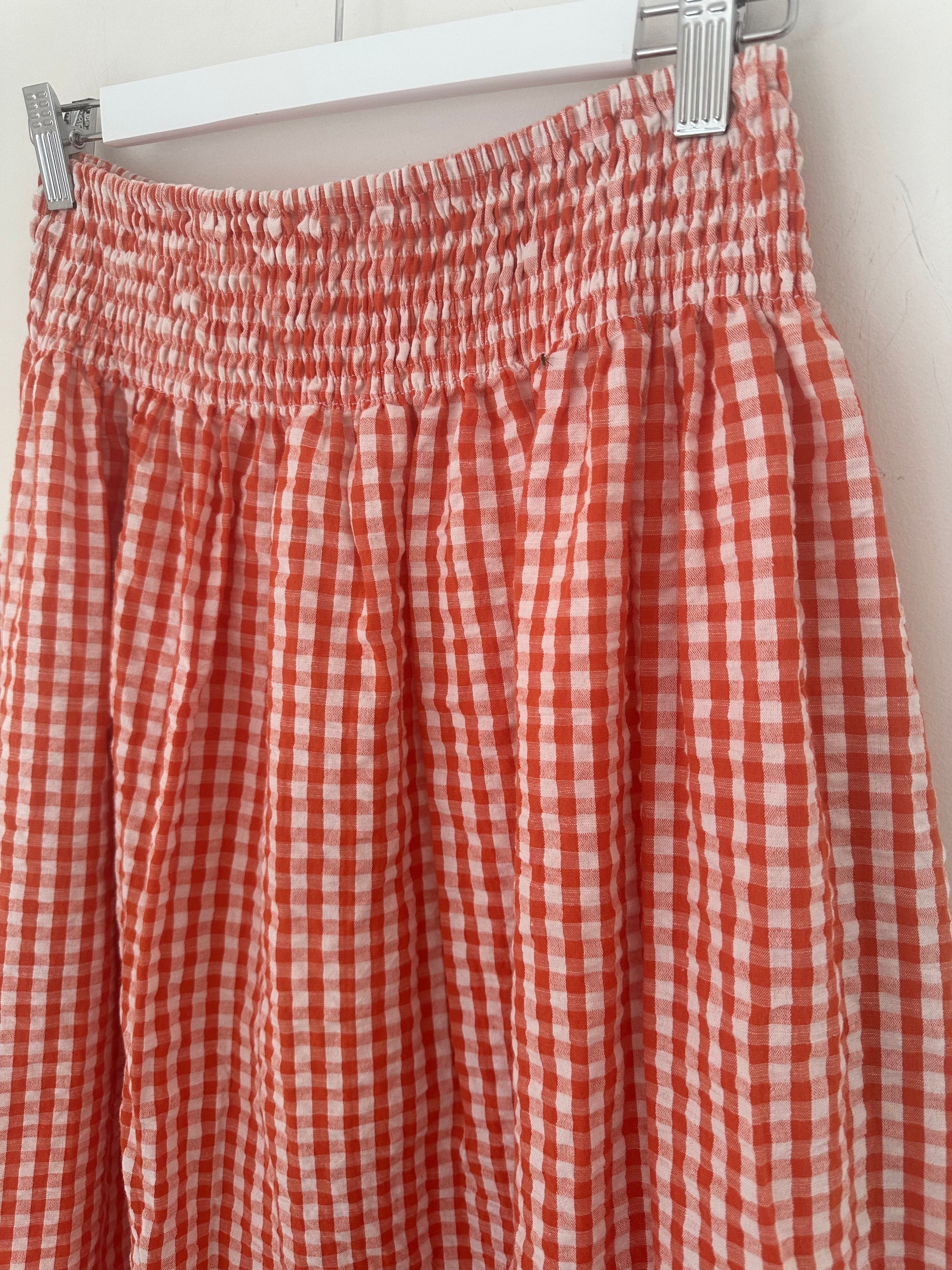 lola skirt - orange gingham cotton Apparel