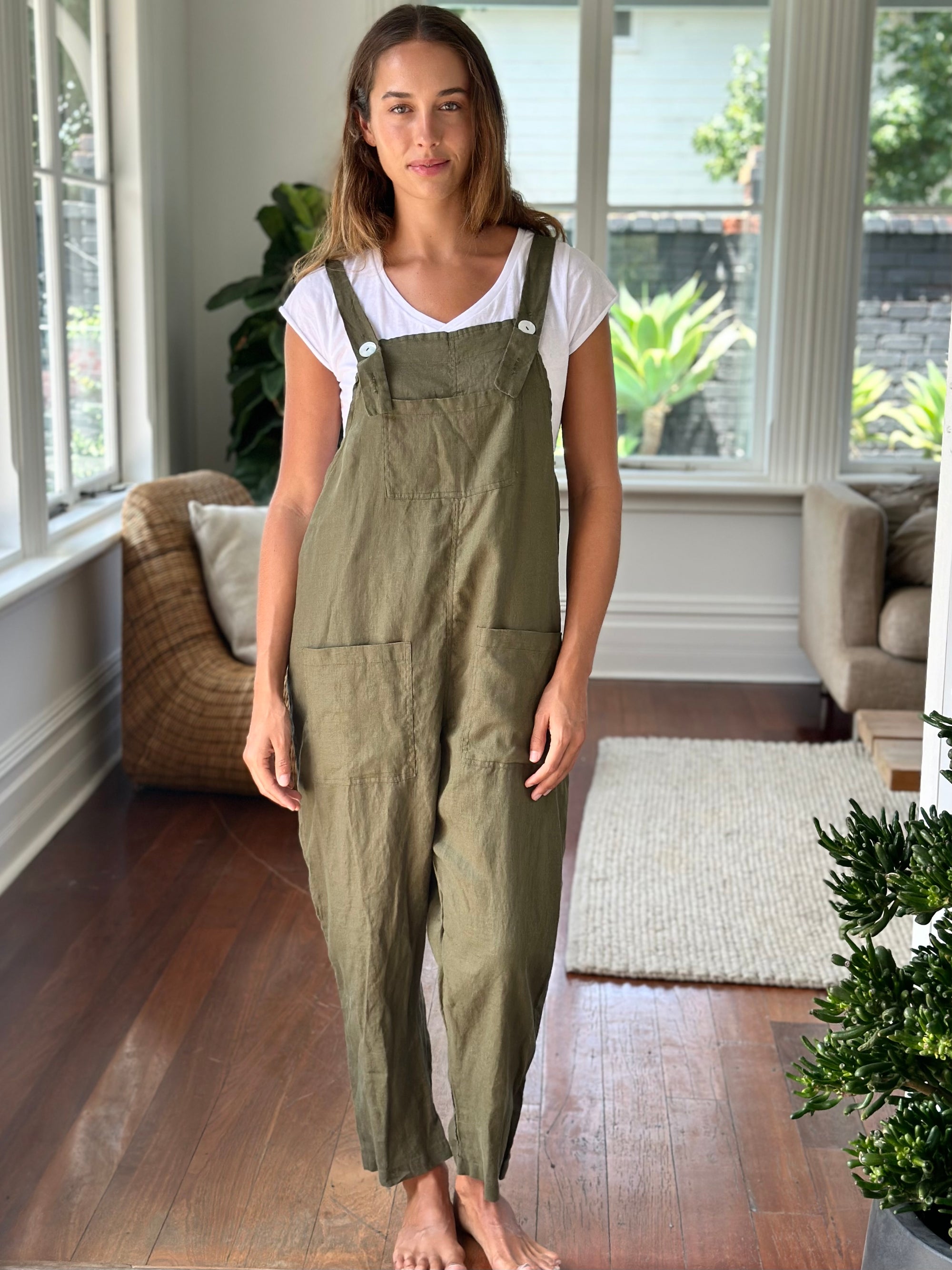 overalls - army linen Apparel  