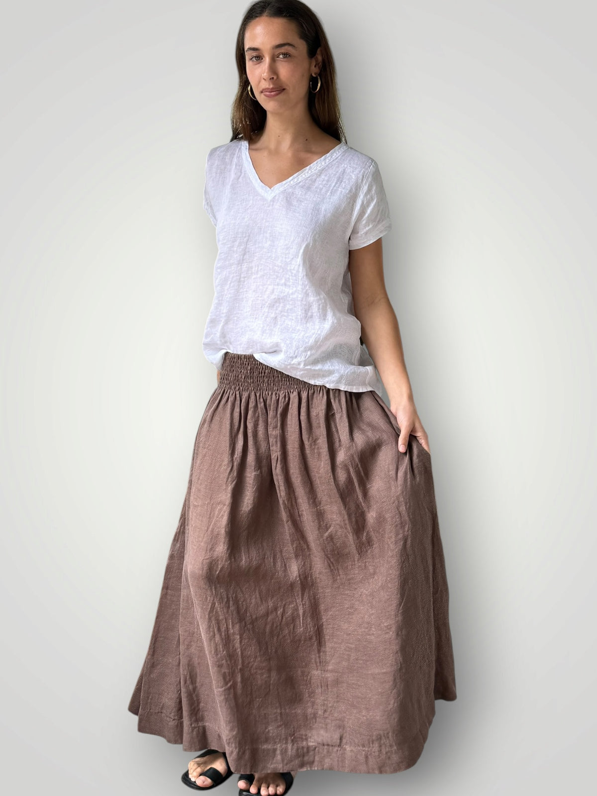 lulu skirt - soil linen Apparel