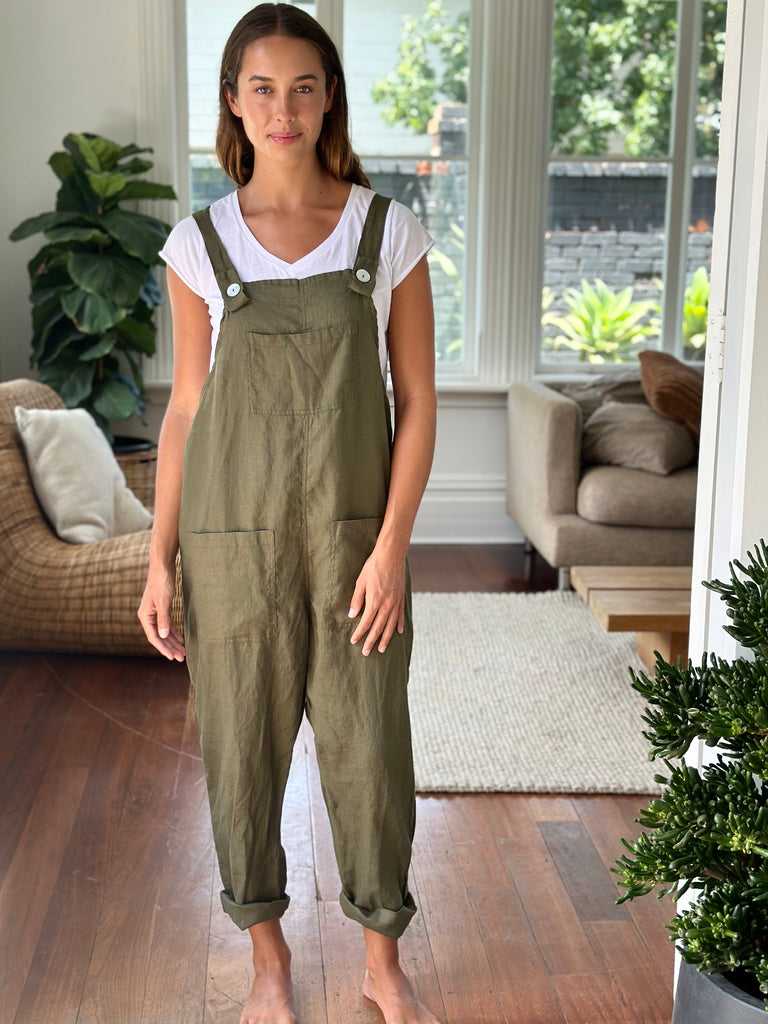 overalls - army linen Apparel  