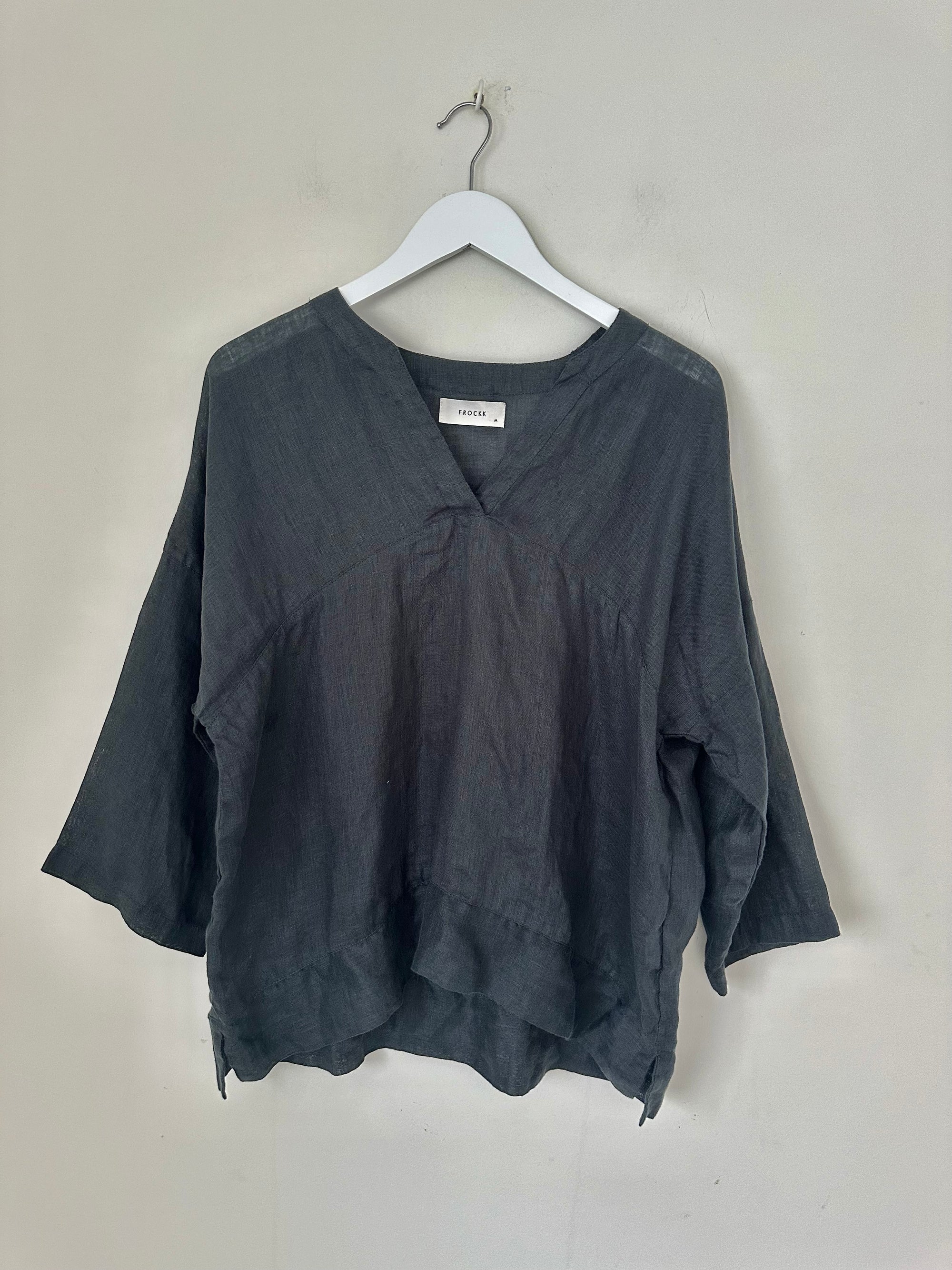 francis top - charcoal linen gauze Apparel  