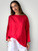 avril top - red linen Apparel