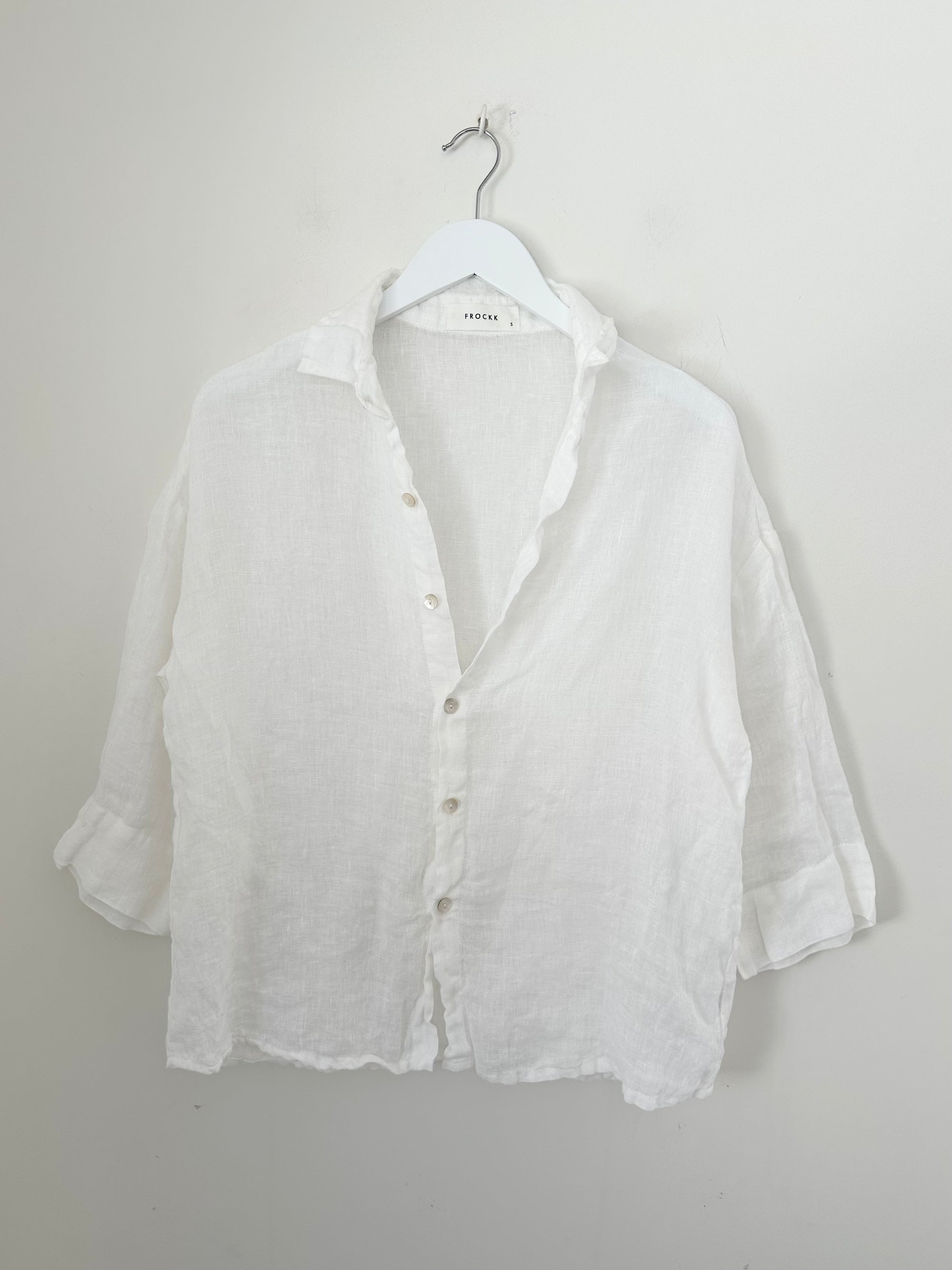 deanna shirt - white linen gauze Apparel
