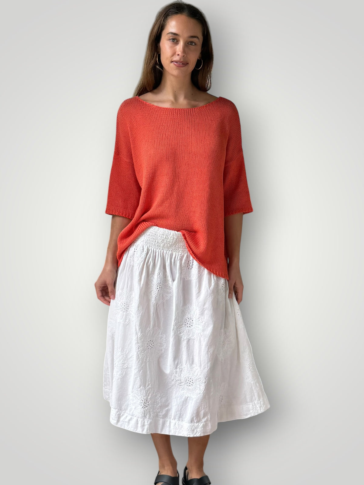 lola skirt - cotton embroidery Apparel