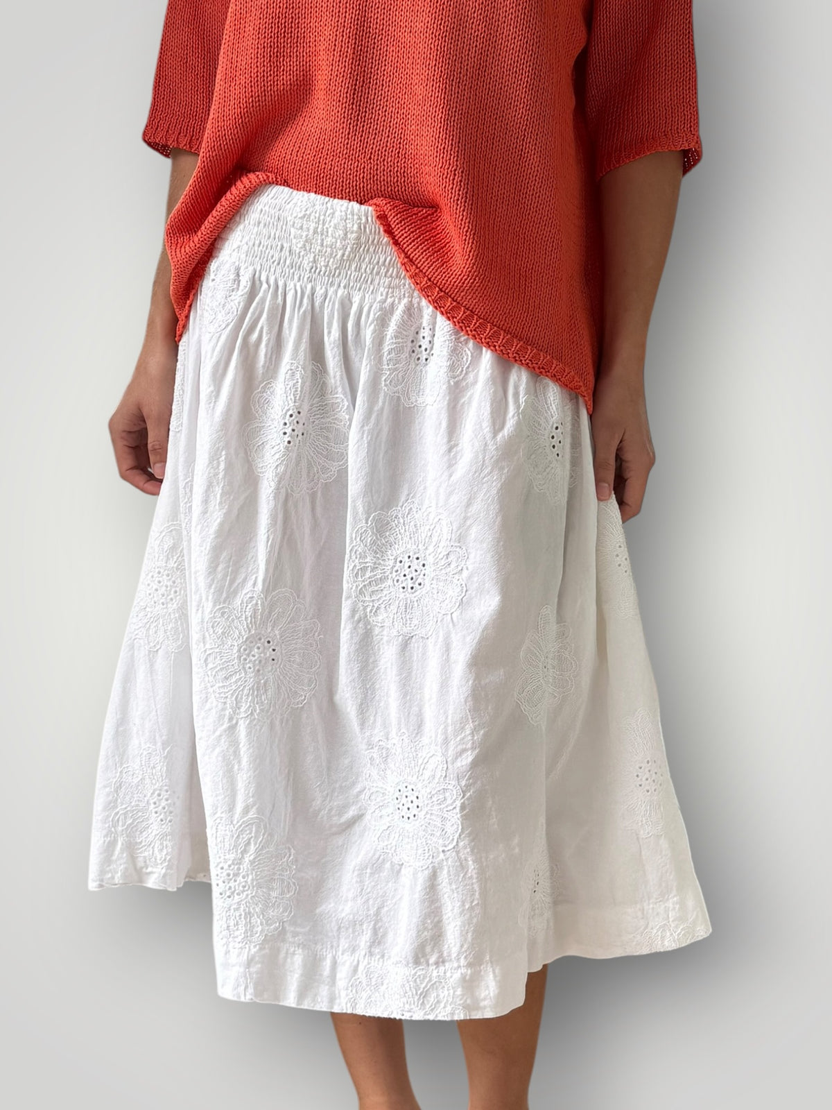 lola skirt - cotton embroidery Apparel