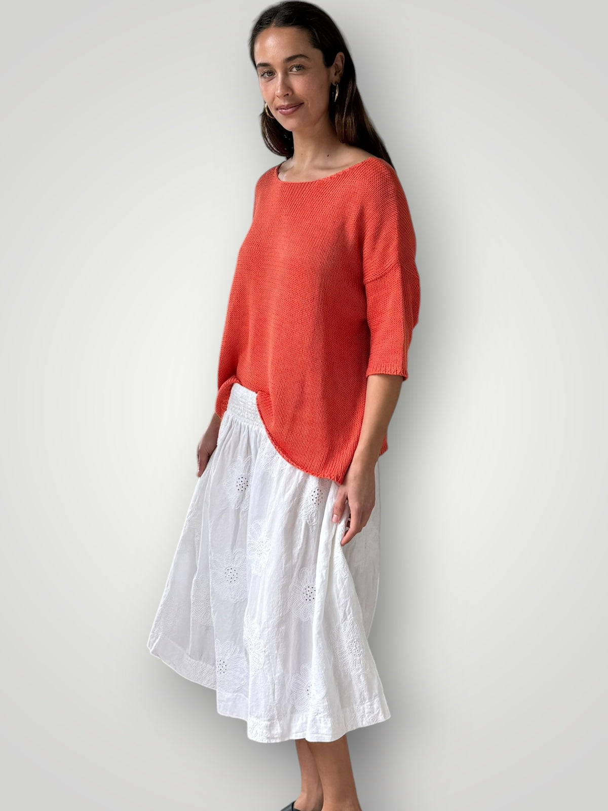 lola skirt - cotton embroidery Apparel