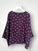 avril top - eggplant spot linen Apparel