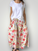 lulu skirt - summer flower linen Apparel