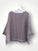 avril top - eggplant stripe linen Apparel