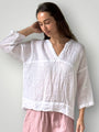 francis top-white linen gauze Apparel