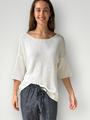 alex knit - summer white cotton Apparel