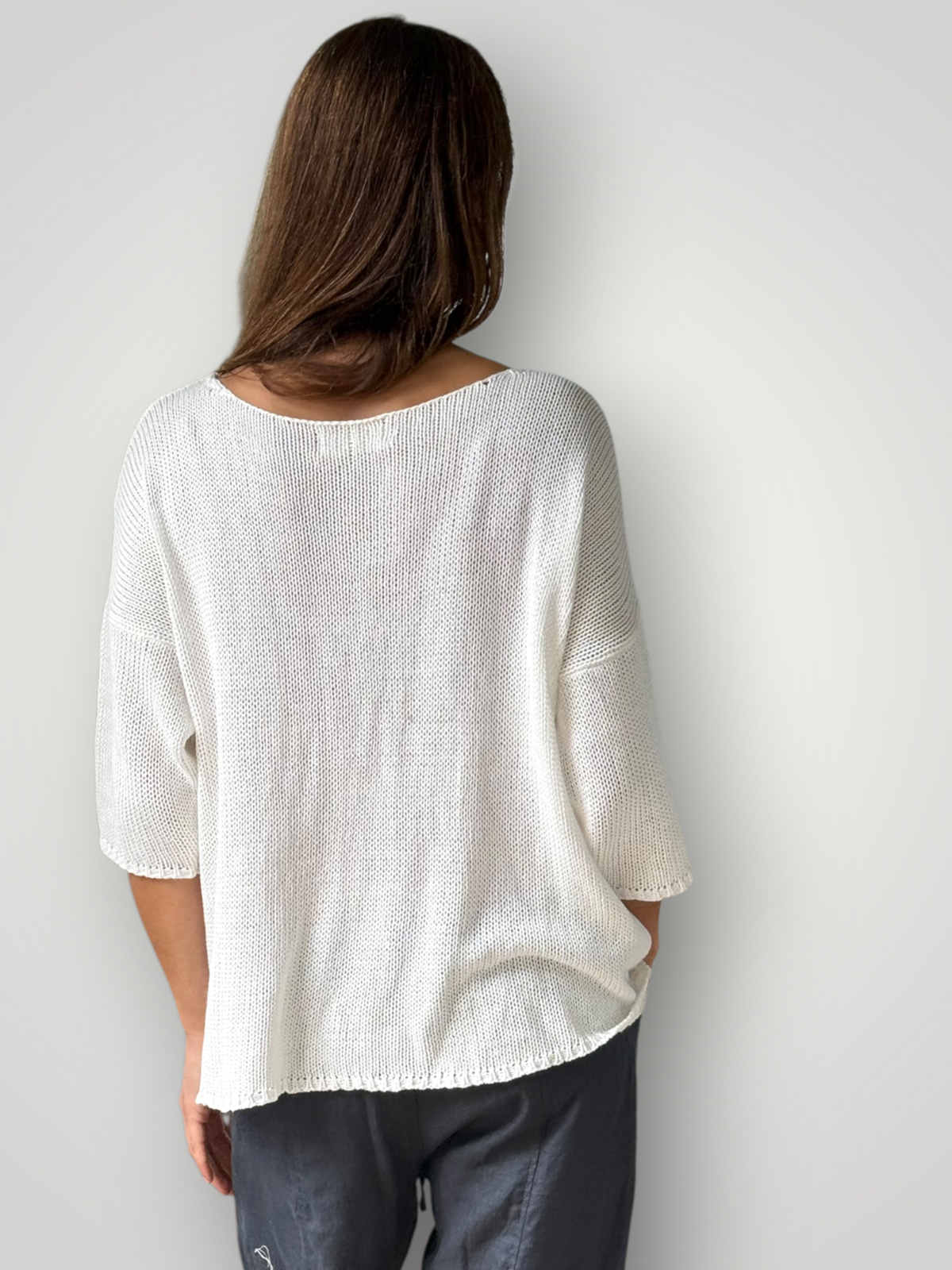 alex knit - summer white cotton Apparel