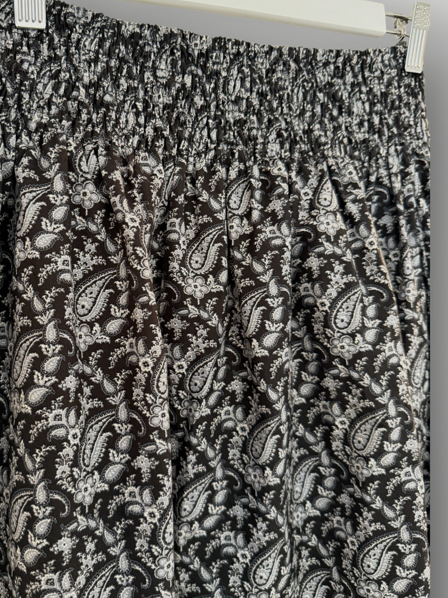 lola skirt - black/grey paisley cotton Apparel