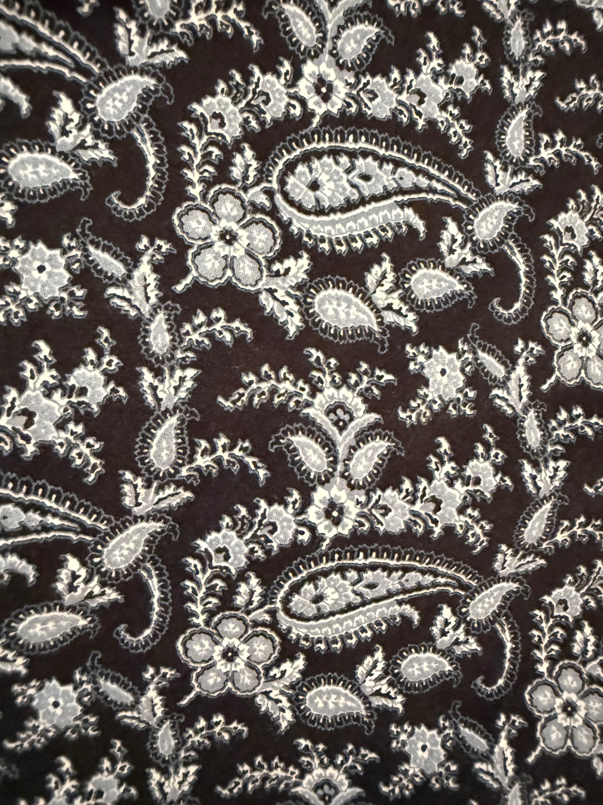 lola skirt - black/grey paisley cotton Apparel