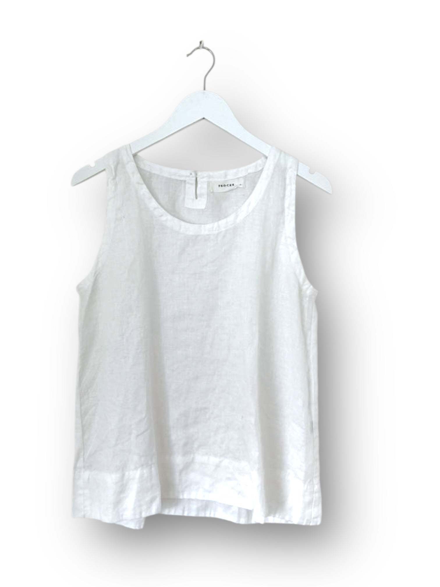 alice tank-white linen Apparel