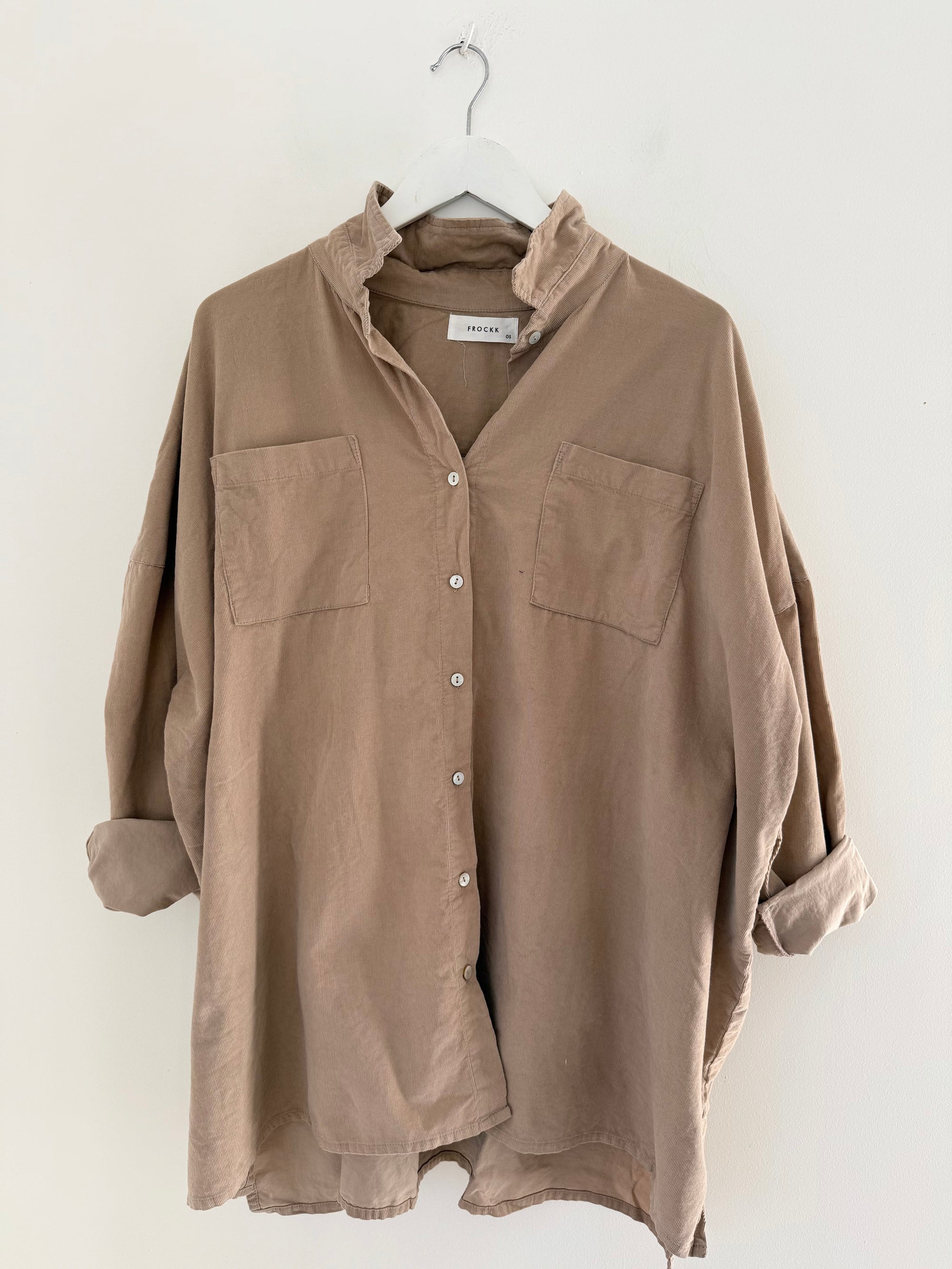 aiden oversized shirt -sand cord Apparel