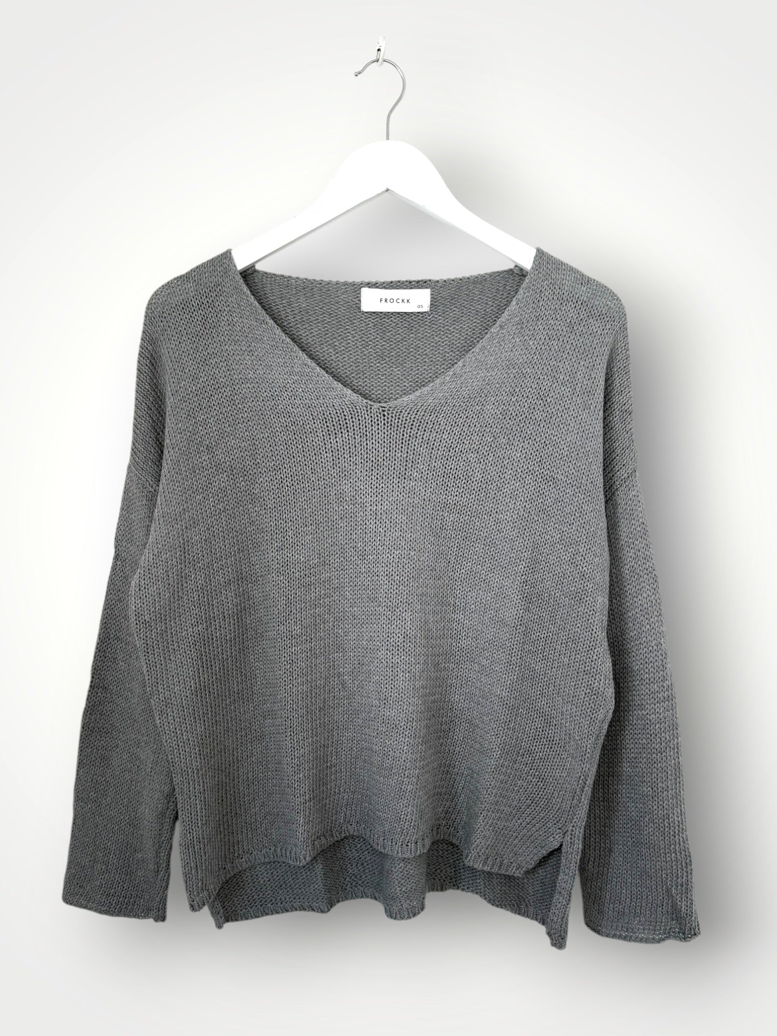 jamie cotton knit - mid grey Apparel