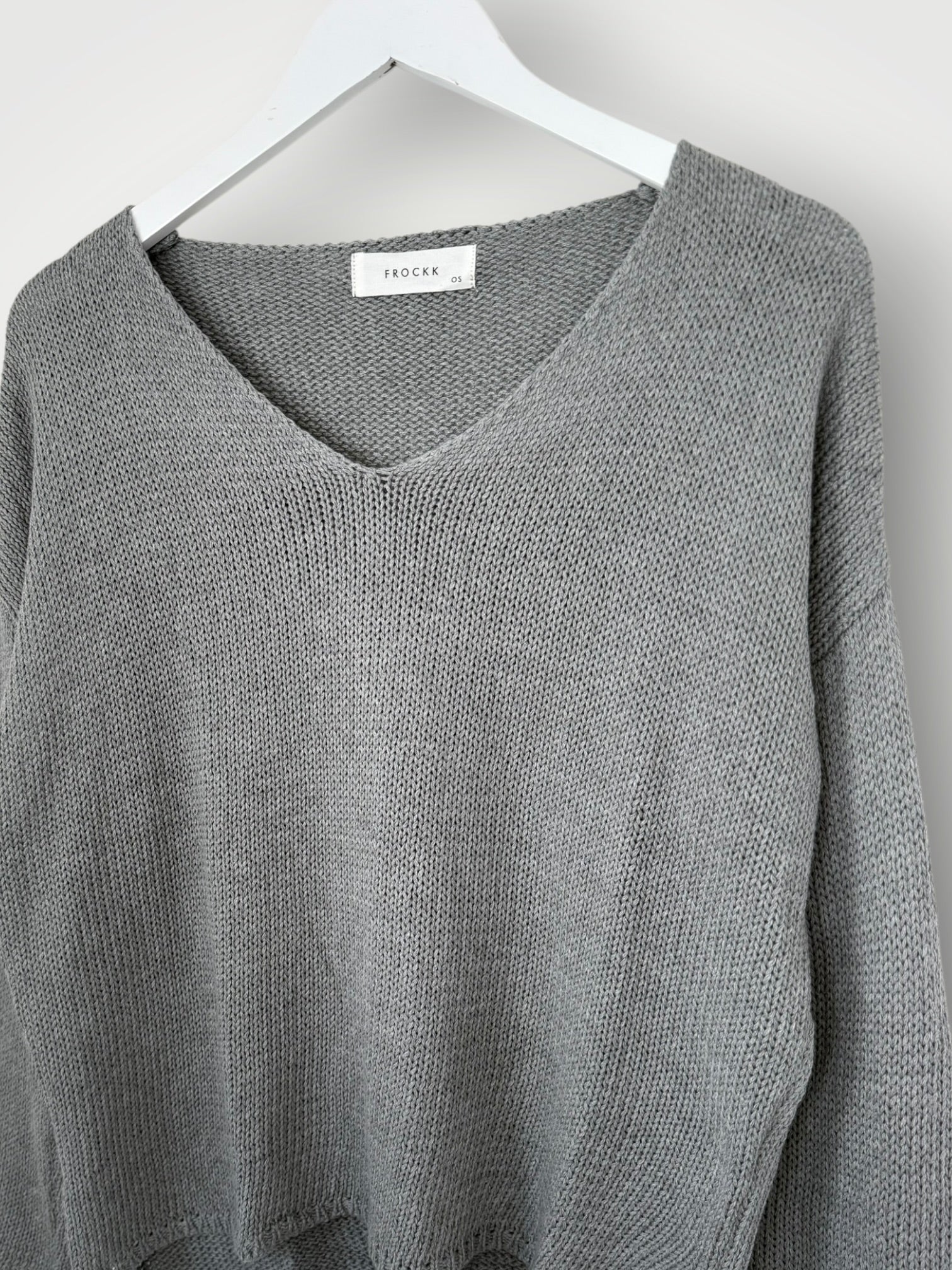 jamie cotton knit - mid grey Apparel