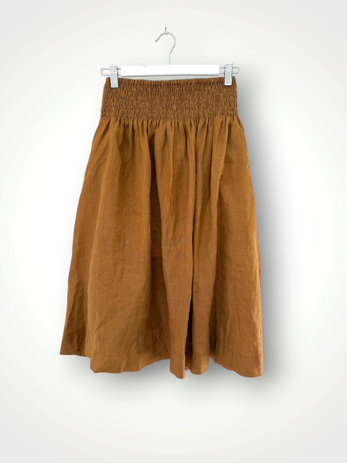 lola skirt - caramel linen Apparel