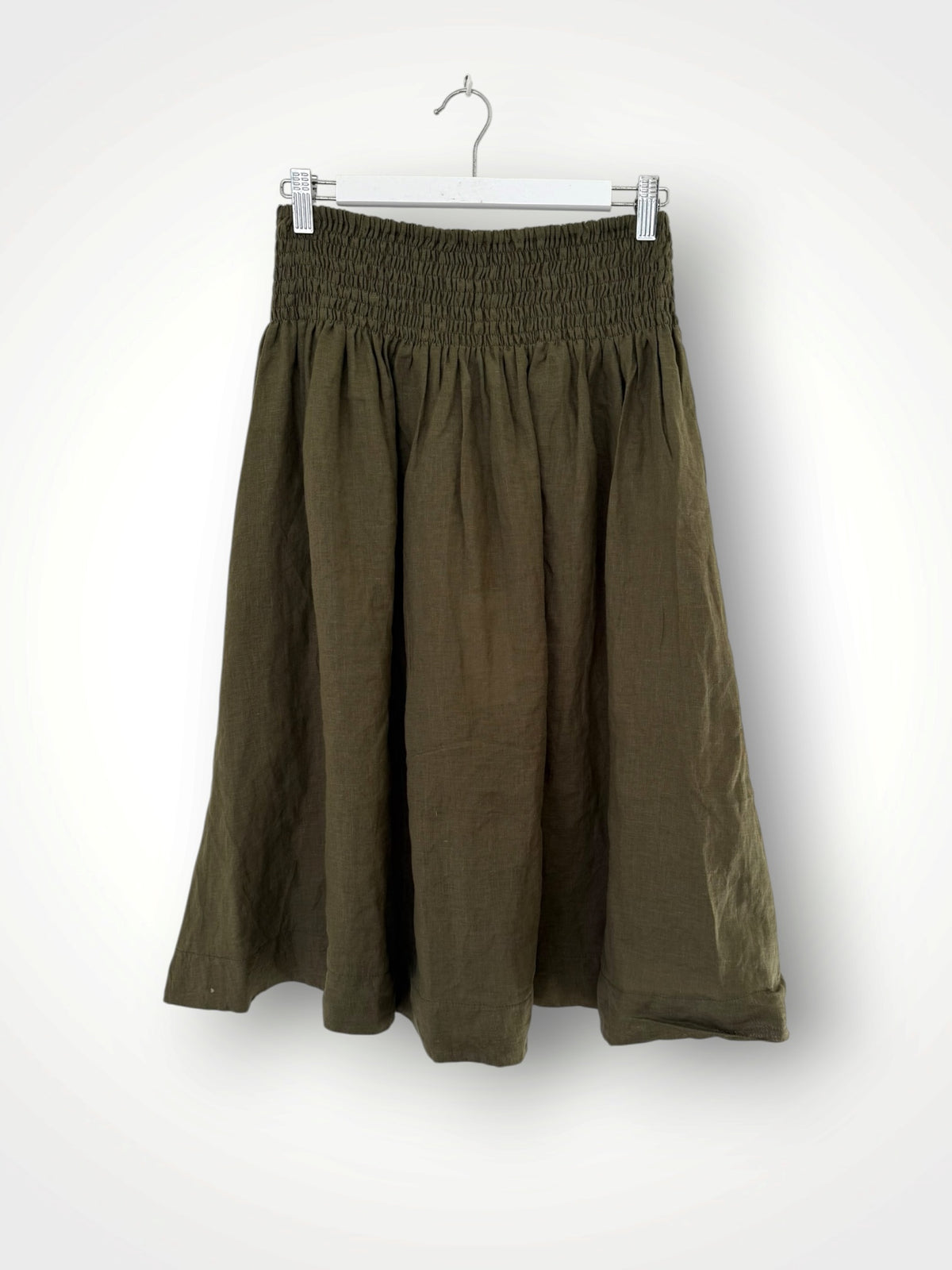 lola skirt-army linen Apparel